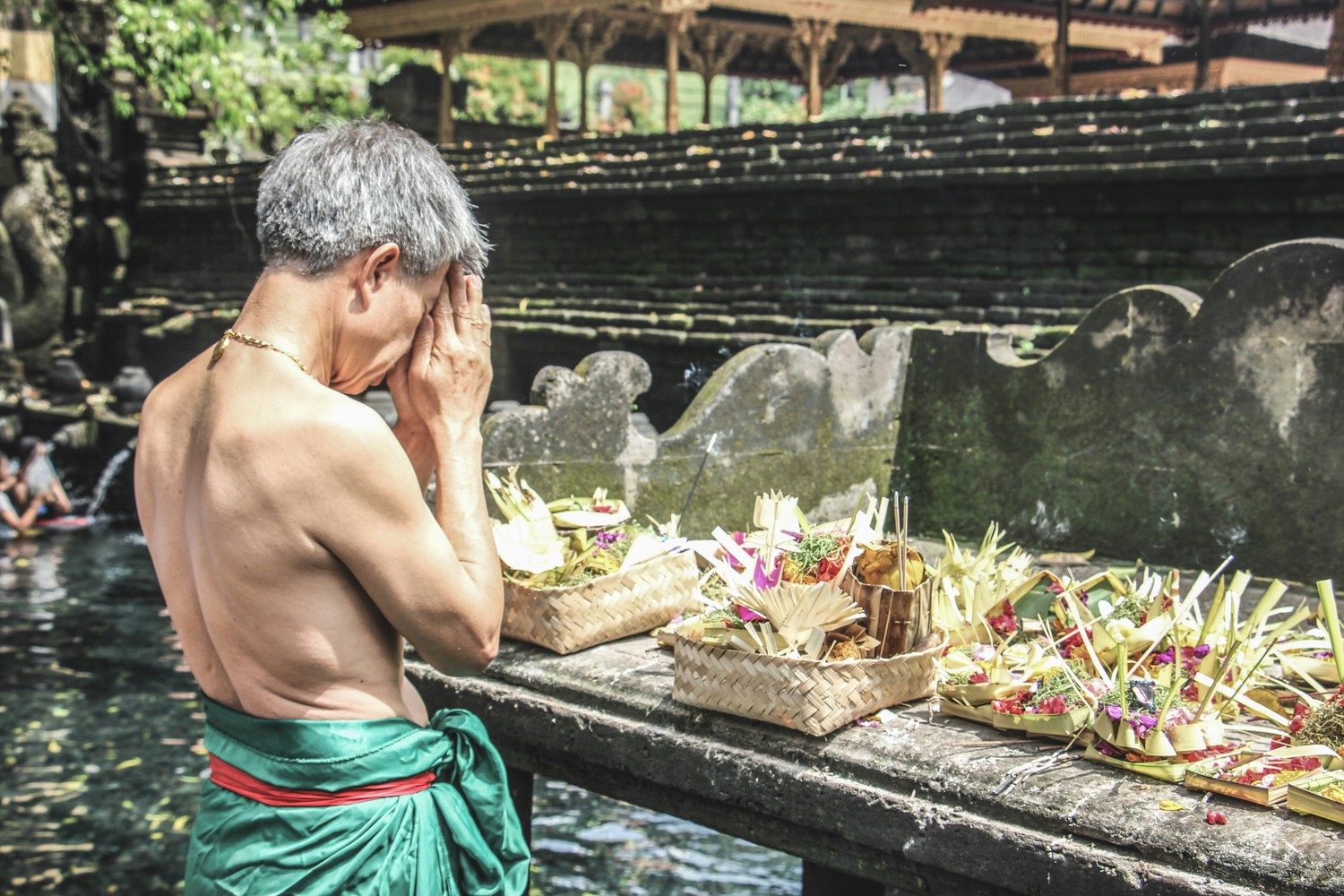 Temple et rizières à Ubud, Bali