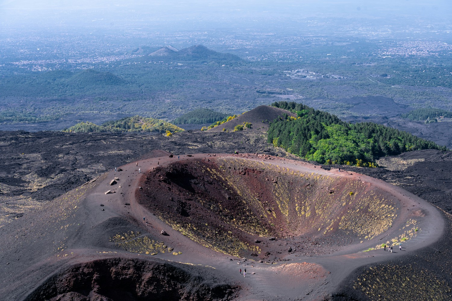 Vue du volcan Etna en Sicile.