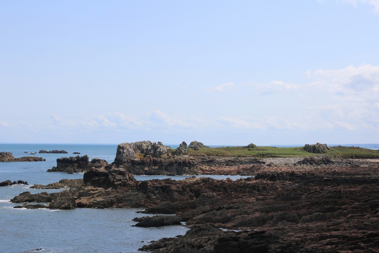 Vue du bourg de Bréhat, Bretagne
