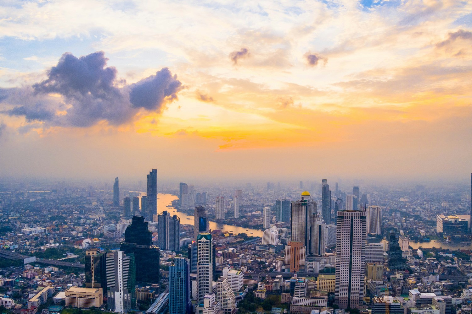 Vue panoramique sur la ville de Bangkok